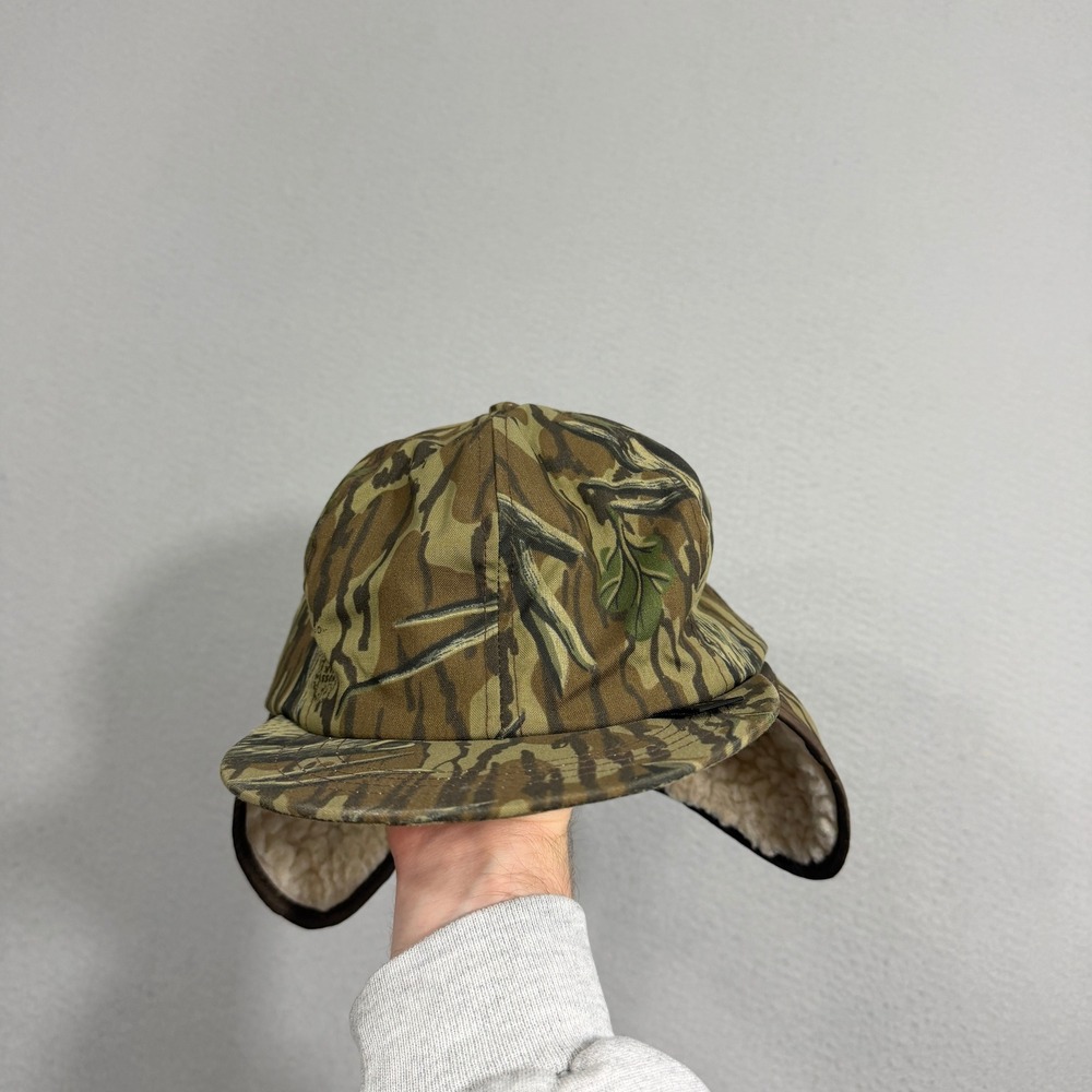 Vintage Browning Hat Large Camo Thinsulate Ear Flap Hunting Cap Made In USA